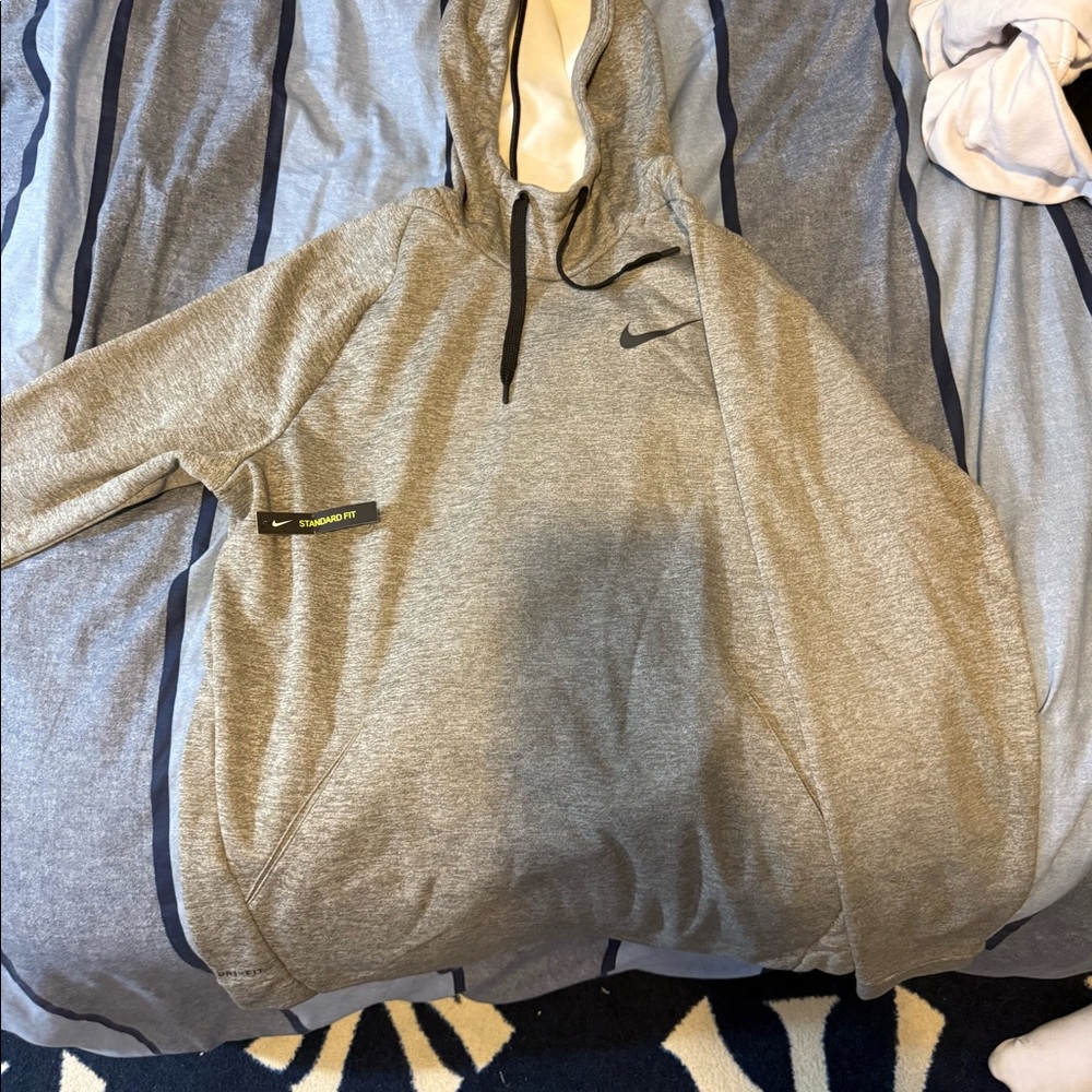 Brand New Nike grey Dri-Fit hoodie Size L